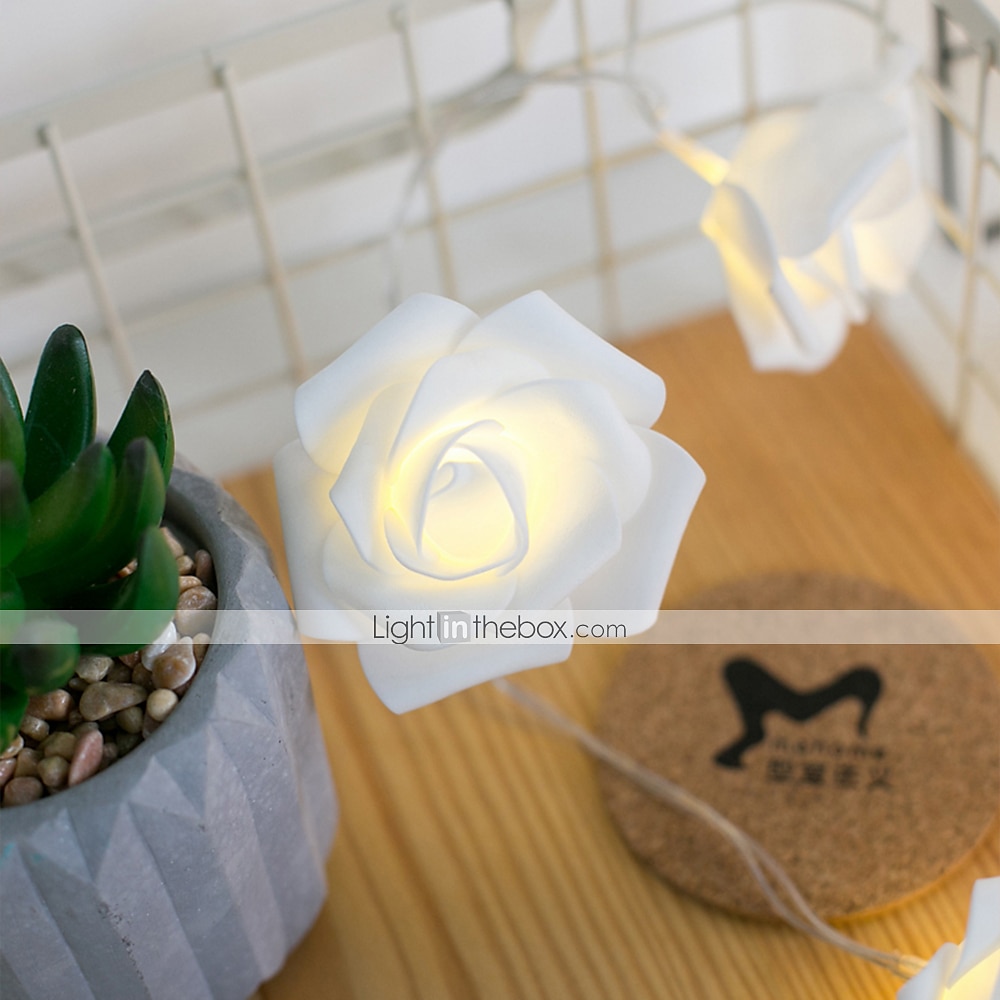 ros slingor 3m 30 leds inomhus alla hjärtans bröllopsfödelsedag årsdag blomlökar dekoration 2025 - $19.99 –P6