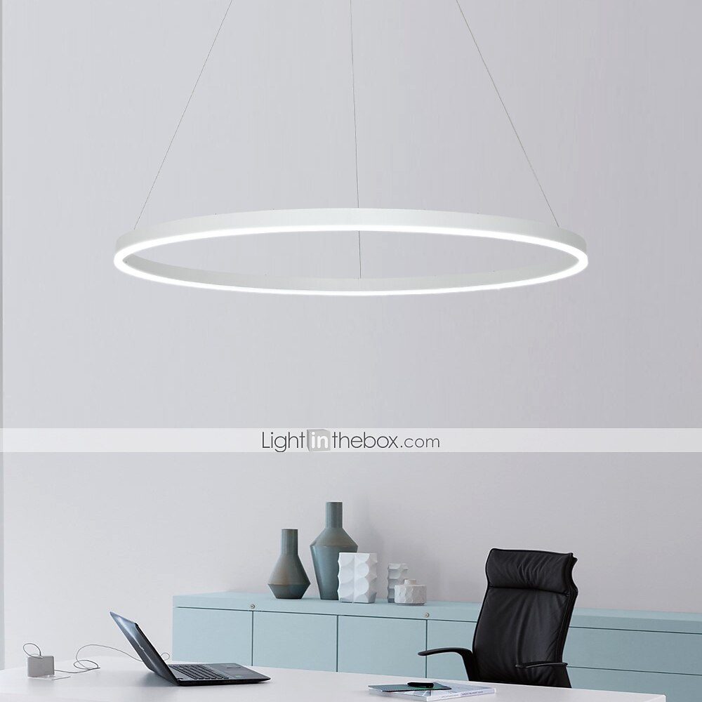 80CM LED Pendant Light Geometrical Circle Design Nordic Modern Simple for Dinning Room Bedroom Entry Aluminum Frame Acrylic Black White Gold Coffee 40W 2025 - $279.99 –P5