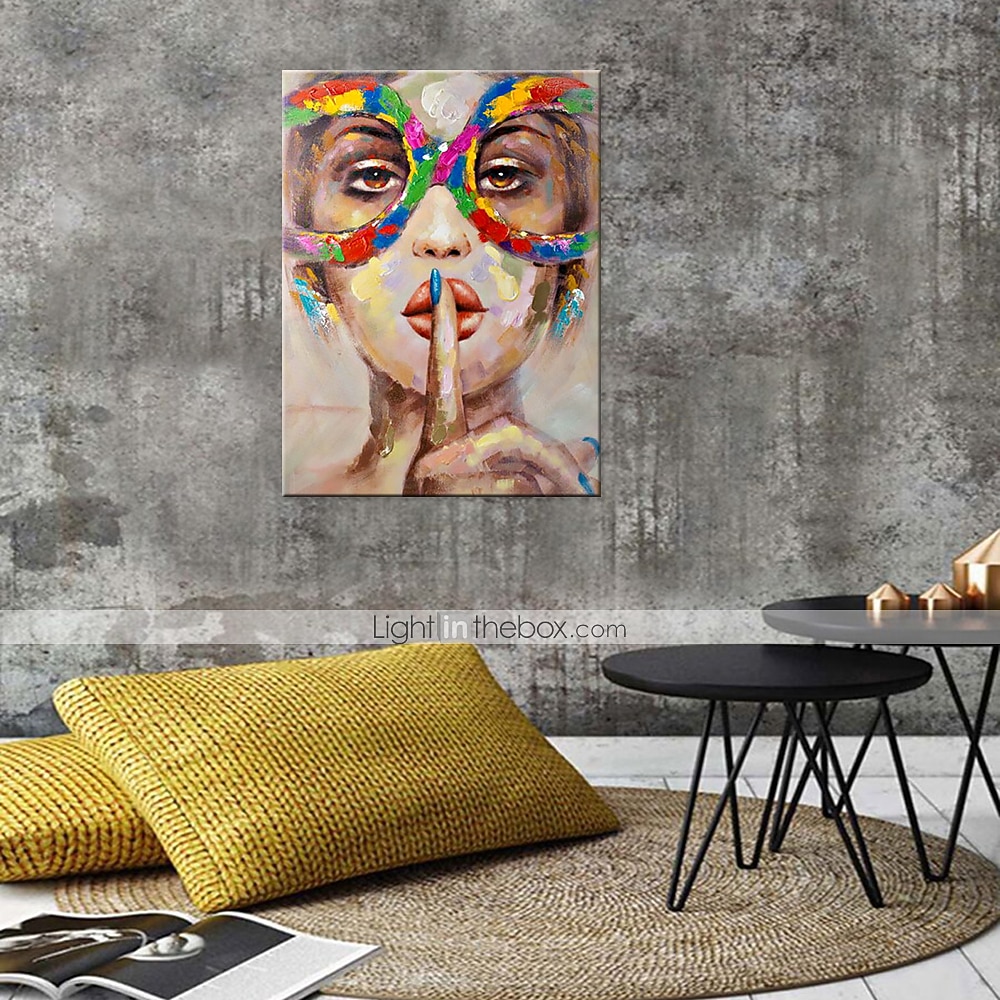 női arcpaletta portré kézzel festett pop art falfestmény vászon olajfestmény dekorativók otthoni szállodák gályájának keret nélkül hengerelve 2026 - $81.99 –P4