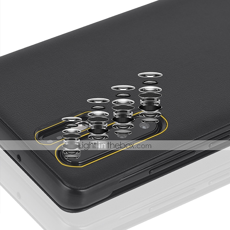 טלפון מגן עבור Huawei Mate 40 Pro + P10 Huawei Mate 20 pro Hwawei P40 P30 P20 Pro Lite כיסוי עם מכסה עם חלון שקיפות מגן גוף מלא אחיד עור PU 2025 - $15.99 –P2