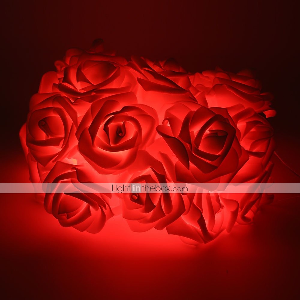 ghirlanda di fiori artificiali rosa lucine bouquet di luci per corde per la decorazione di san valentino di nozze 1m 10 leds del 2025 a $7.99 –P6
