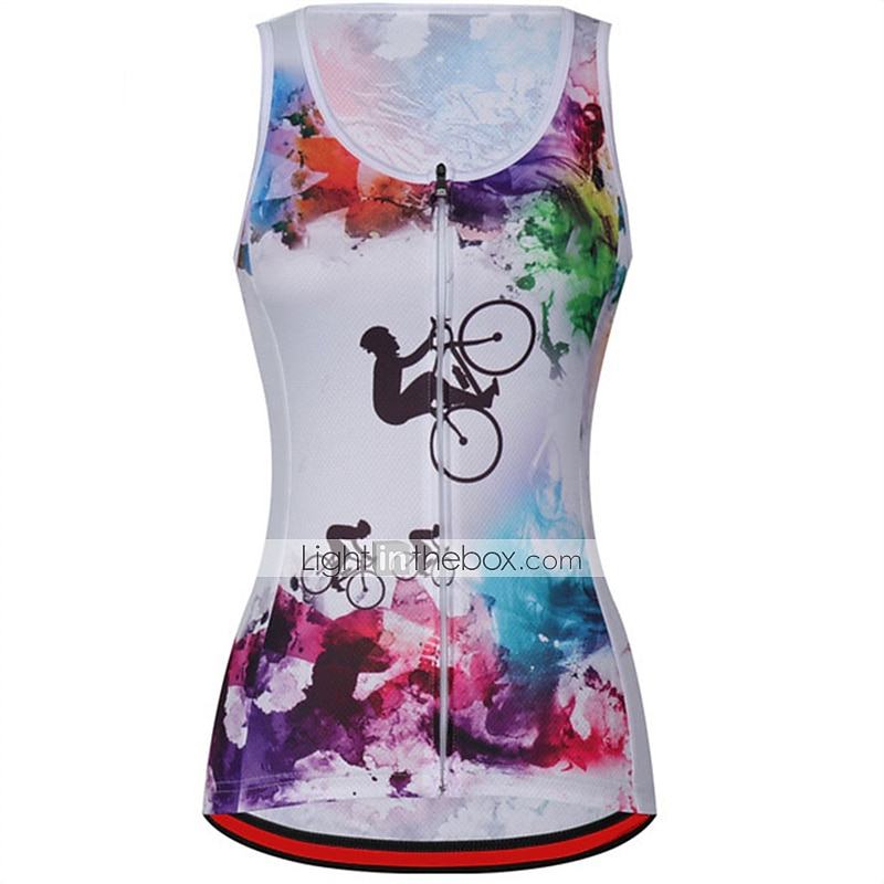 Femmes Gilet de cyclisme Maillot de cyclisme Arc-en-ciel Drôle LGBT Cyclisme Gilet / Veste Top avec 3 poches arrière Résistant aux UV Séchage Rapide Bandes réfléchissantes Poche Arrière Des sports de 2026 ? $30.99 –P3