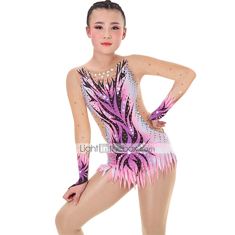 Rhythmic Gymnastics Leotards, Girls Women Competition High Elasticity  Spandex,Pink,14Years : : Clothing, Shoes & Accessories