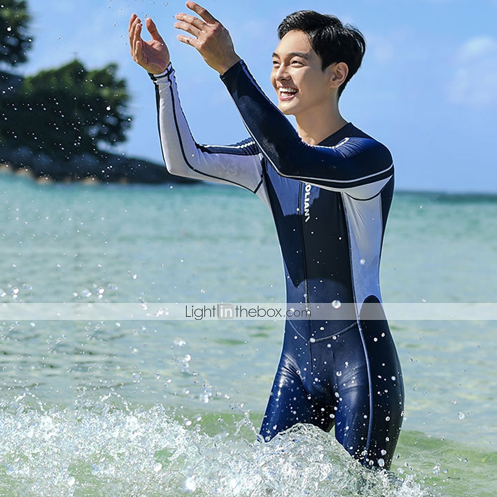 Rashguard heren duikpak zwemkleding voor het hele lichaam upf50+ badpak met ritssluiting aan de voorkant uv-zonbescherming ademend hoge elasticiteit lange mouwen - zwemmen duiken surfen snorkelen 2025 - $45.99 –P5