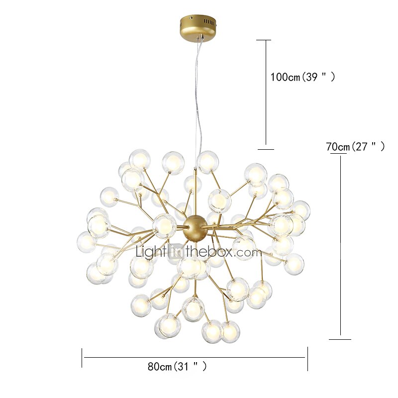 80 cm Sputnik Design Kronleuchter Metall Mini lackierte Oberflächen moderner nordischer Stil generisch 2025 - $634.49 –P4