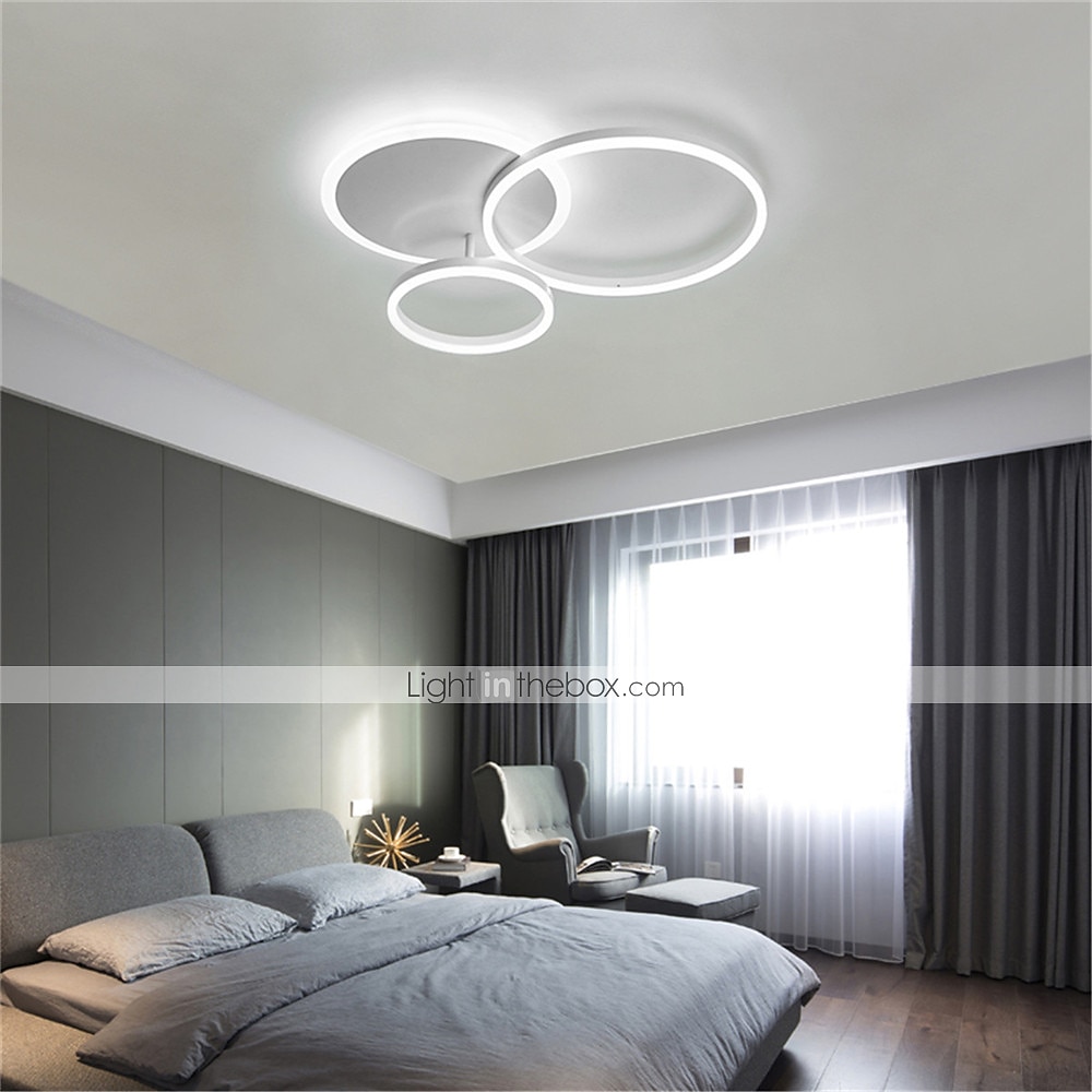 Luzes de teto de 50 cm com 3 luzes LED design círculo design de cluster luzes embutidas acabamentos em metal pintado de estilo nórdico moderno luzes de sala de jantar de escritório 110-240v somente de 2025 por $169.99 –P2