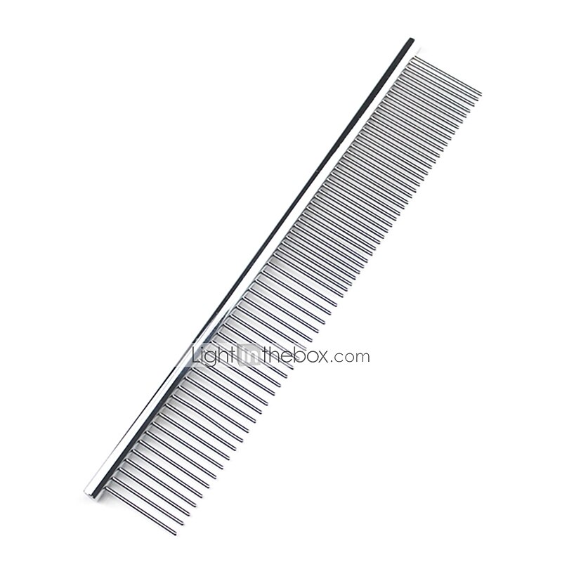 peigne pour animaux de compagnie en acier inoxydable animaux de compagnie chien chat toilettage double rangée dents peignes épilation à poils brosse peigne râteau de 2025 ? $9.49 –P3