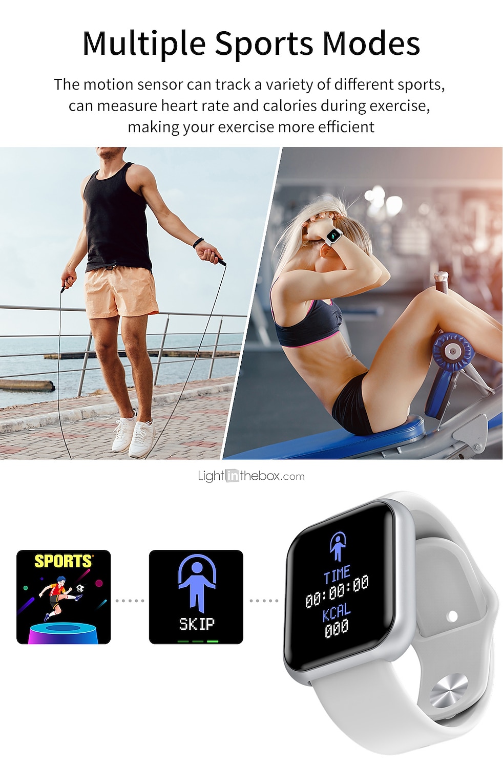 1.3inch Color Screen Smart Bracelet Waterproof Sport Smart Watch Heart Rate  Blood Pressure Sleep Fitness Wristband Pedometer Call SMS Sedenetary  Reminder Activity Tracker Smartband For IOS Android - buy 1.3inch Color  Screen