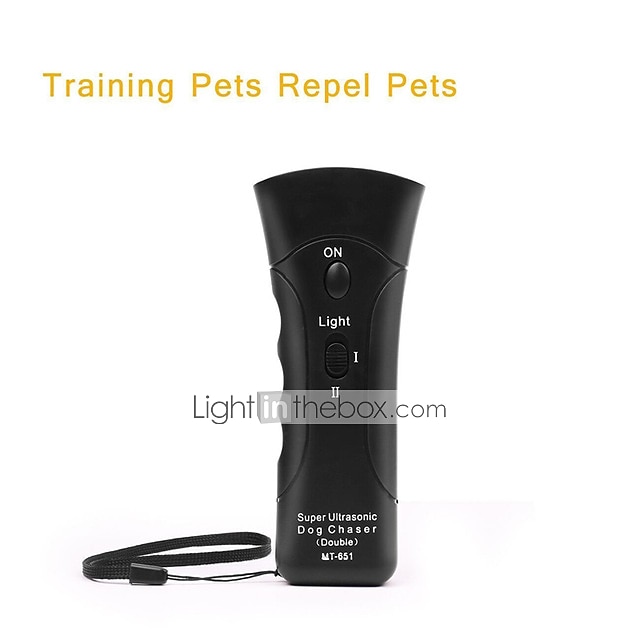 New Ultrasonic Dog Chaser Aggressive Attack Repeller Trainer LED Flashlight training Repeller Control Anti Bark Barking 2025 - $19.99 –P6