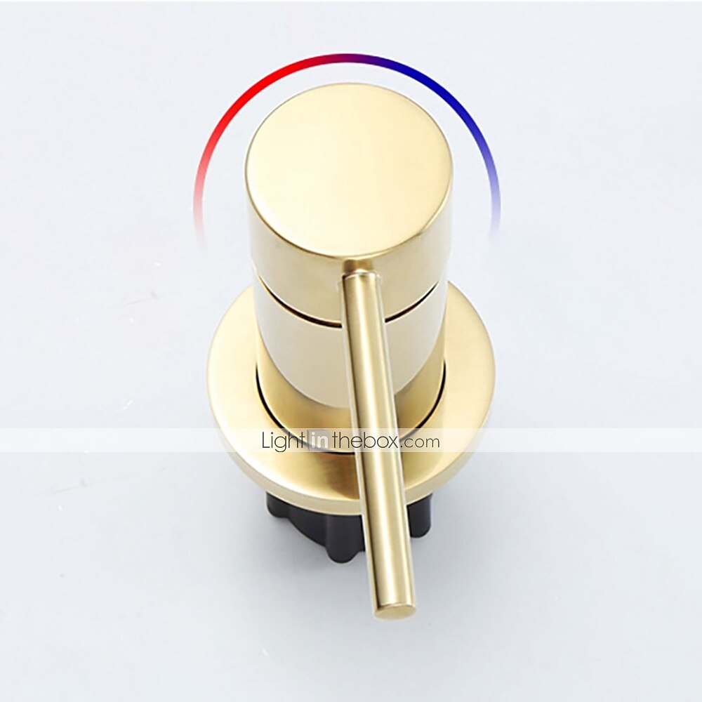 Robinet de lavabo de salle de bain, finition noir/chrome/or brossé/or rose répandu mitigeur de lavabo à deux trous mitigeur de lavabo robinet de salle de bain avec interrupteur chaud et froid de 2025 ? $178.99 –P6