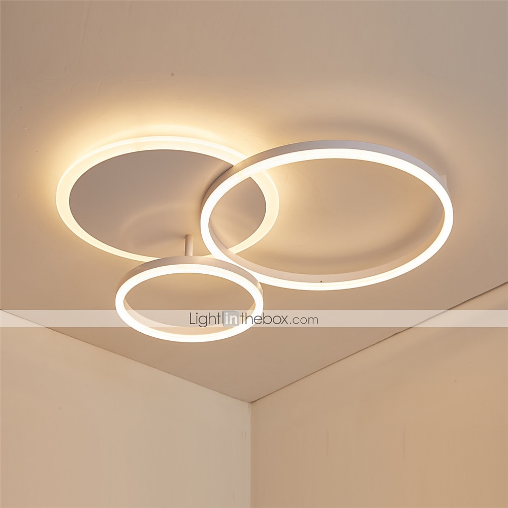 Luzes de teto de 50 cm com 3 luzes LED design círculo design de cluster luzes embutidas acabamentos em metal pintado de estilo nórdico moderno luzes de sala de jantar de escritório 110-240v somente de 2025 por $169.99 –P6