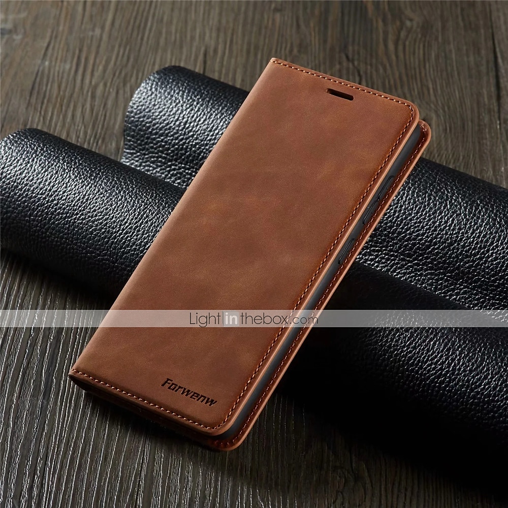 Obal na telefon pro Samsung Galaxy S24 S23 S22 S21 S20 Plus Ultra A54 A34 A14 A73 A53 A33 A72 A52 A42 S25 Ultra peněženkový obal magnetický flip stojánek nárazuvzdorný v jednotné barvě PU kůže 2025 - $18.99 –P9
