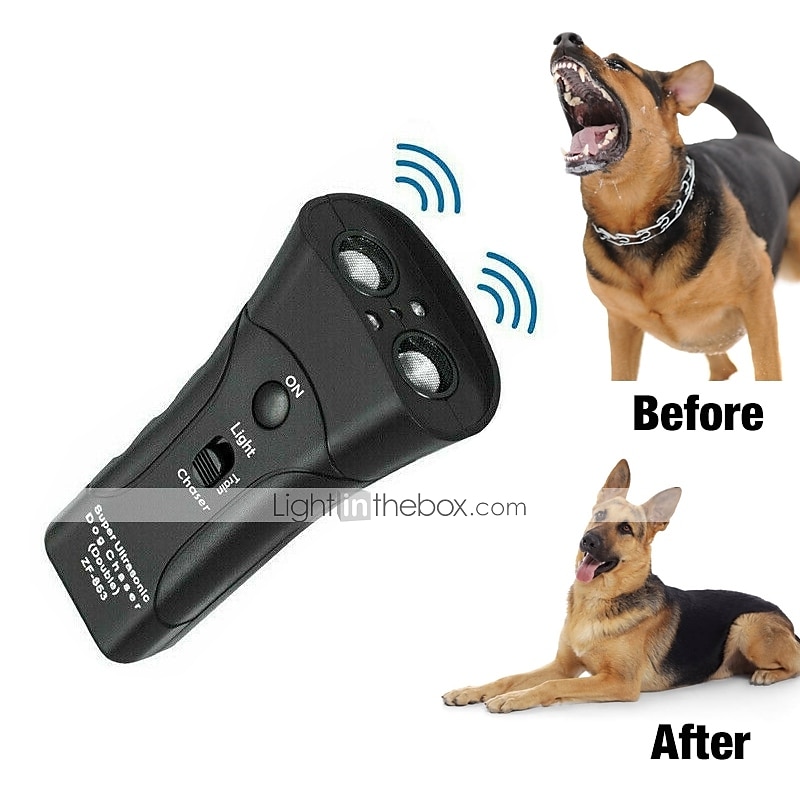 New Ultrasonic Dog Chaser Aggressive Attack Repeller Trainer LED Flashlight training Repeller Control Anti Bark Barking 2025 - $19.99 –P1