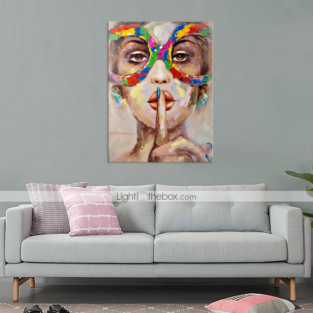 női arcpaletta portré kézzel festett pop art falfestmény vászon olajfestmény dekorativók otthoni szállodák gályájának keret nélkül hengerelve 2026 - $81.99 –P5