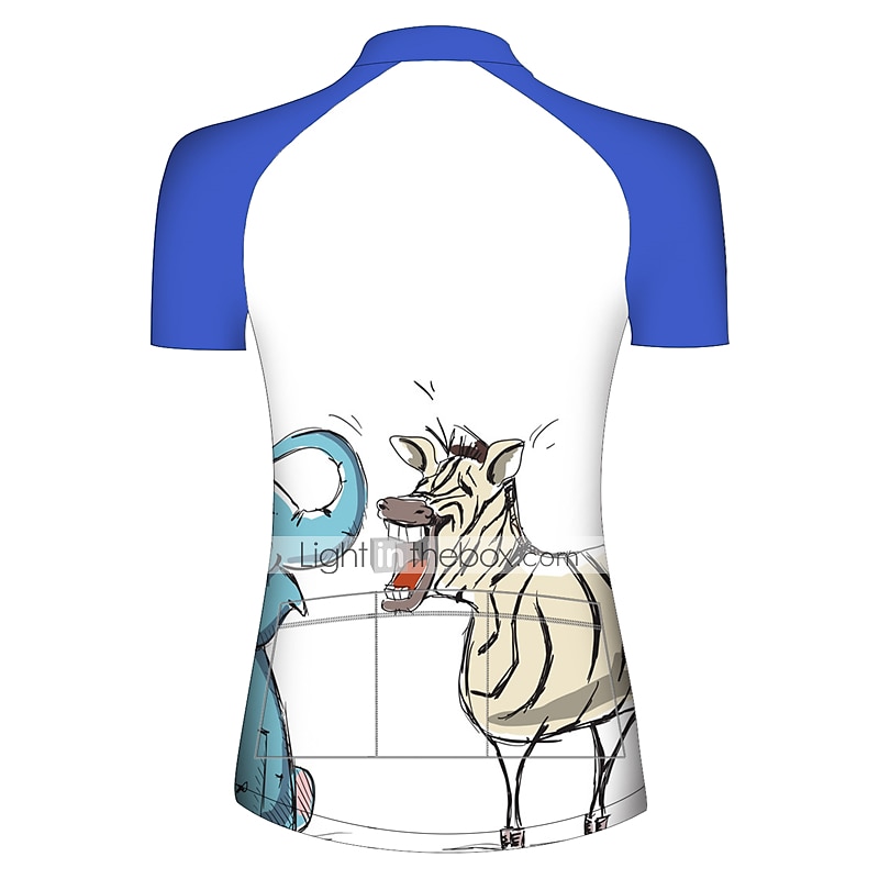 Femmes Maillot de cyclisme Animal Eléphant Girafe Manche Courte Cyclisme Maillot Top avec 3 poches arrière VTT Vélo tout terrain Cyclisme sur route Résistant aux UV Séchage Rapide Poche Arrière de 2025 ? $28.99 –P4