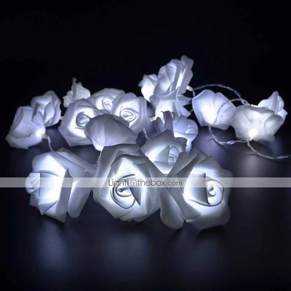 ghirlanda di fiori artificiali rosa lucine bouquet di luci per corde per la decorazione di san valentino di nozze 1m 10 leds del 2025 a $7.99 –P1