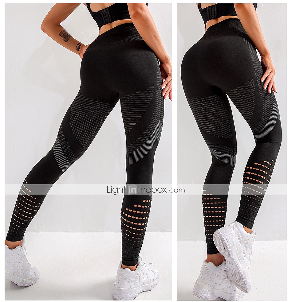 Dames Strakke hardloopbroek Compressiebroek Netstof Hoge taille Basislaag Sport & Outdoor Sportief Winter Buikcontrole Billenlift Sneldrogend Fitness Sportschooltraining Hardlopen Sportkleding 2025 - $16.49 –P10