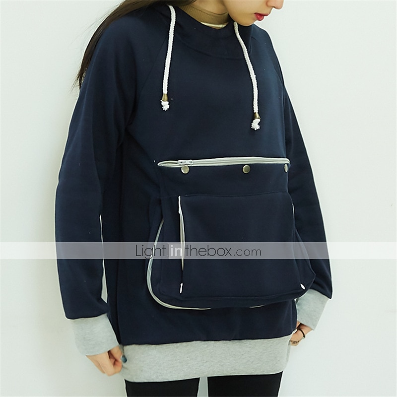 Grande bolsa de canguru com capuz mulheres pet bolso moletom com capuz camisola cão gato transportar bolso com capuz pullover sportswear de 2025 por $53.99 –P4