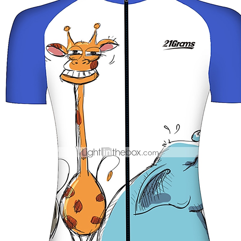 Femmes Maillot de cyclisme Animal Eléphant Girafe Manche Courte Cyclisme Maillot Top avec 3 poches arrière VTT Vélo tout terrain Cyclisme sur route Résistant aux UV Séchage Rapide Poche Arrière de 2025 ? $28.99 –P3