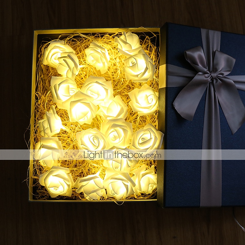 ros slingor 3m 30 leds inomhus alla hjärtans bröllopsfödelsedag årsdag blomlökar dekoration 2025 - $19.99 –P10