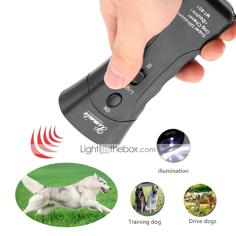 New Ultrasonic Dog Chaser Aggressive Attack Repeller Trainer LED Flashlight training Repeller Control Anti Bark Barking 2025 - $19.99 –P8