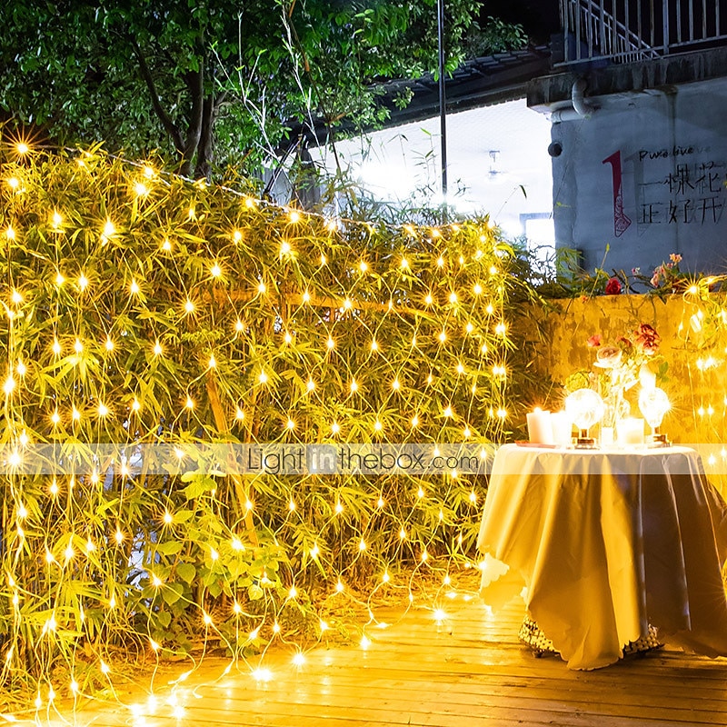 1.5x1.5M LED Net Lights, Waterproof Outdoor String Lights, Multi-color Fairy Curtain Lights for Christmas, Wedding, Garden and Holiday Decoration 2025 - $12.99 –P3