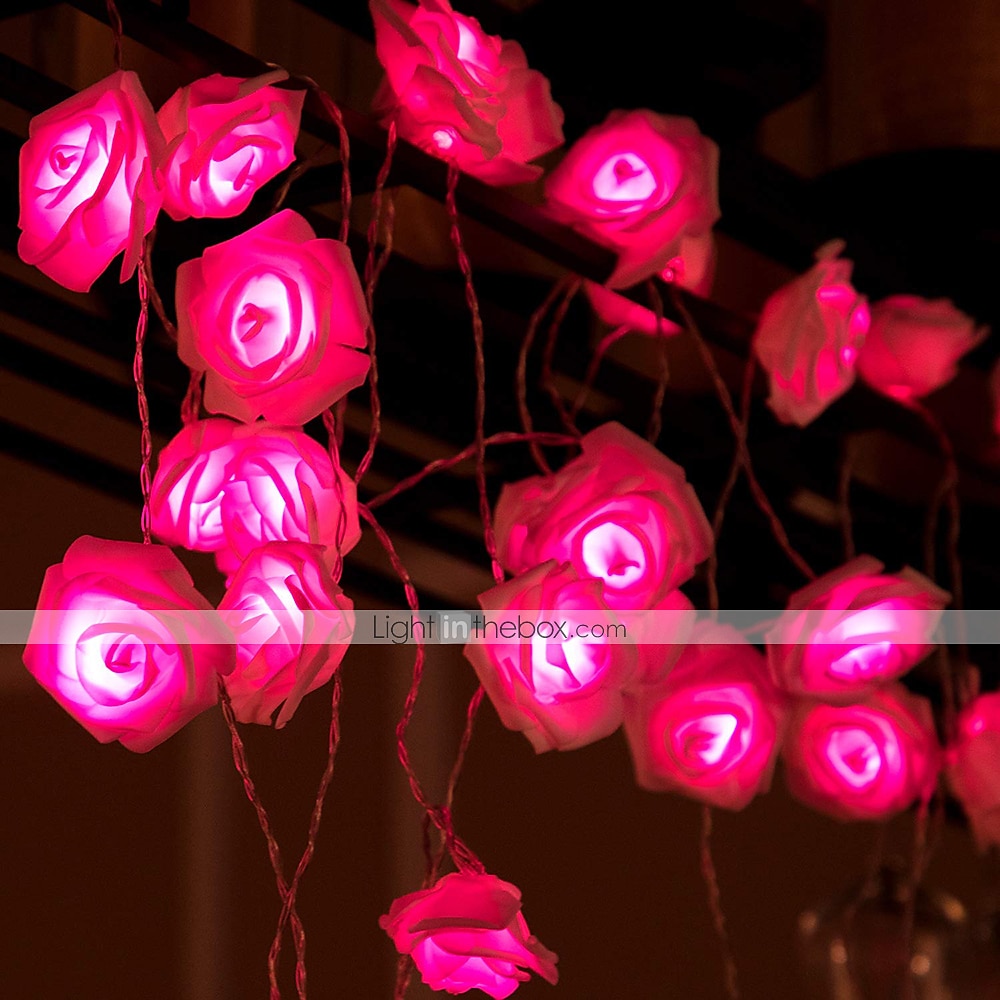 ros slingor 3m 30 leds inomhus alla hjärtans bröllopsfödelsedag årsdag blomlökar dekoration 2025 - $19.99 –P8