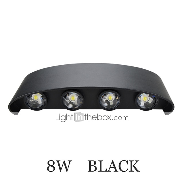 outdoor wandlampen 8w led aluminium wandlamp blaker indoor up down ip65 waterdicht wit zwart modern voor patio slaapkamer gangpad Pathway badkamer licht 2026 - $17.99 –P13
