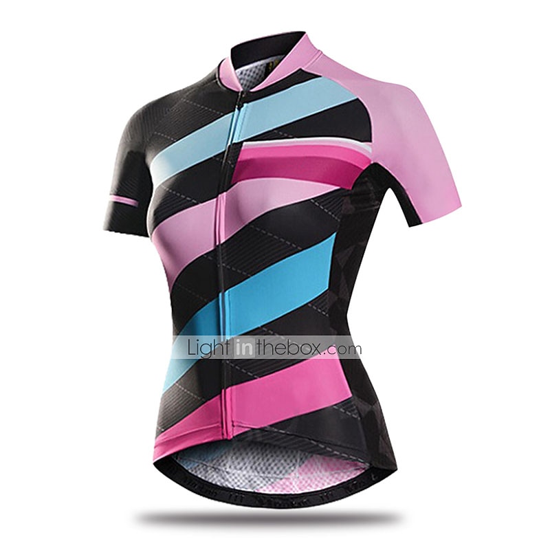 Mujer Maillot de Ciclismo con Culotte Manga Corta MTB Bicicleta Montaña Ciclismo Carretera Verano Primavera Otoño Rosa Morado Naranja Color sólido Rayas Retazos Bicicleta Almohadilla 3D Ciclismo 2026 - $56.99 –P5