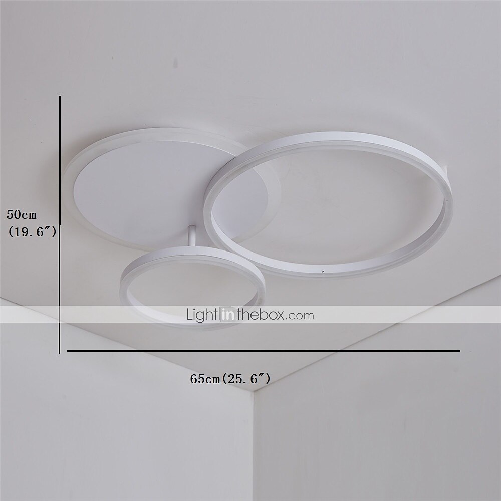 3-Light 50 cm Ceiling Lights LED Cluster Design Circle Design Flush Mount Lights Metal Painted Finishes Modern Nordic Style Office Dining Room Lights 110-240V ONLY DIMMABLE WITH REMOTE CONTROL 2025 - $169.99 –P4