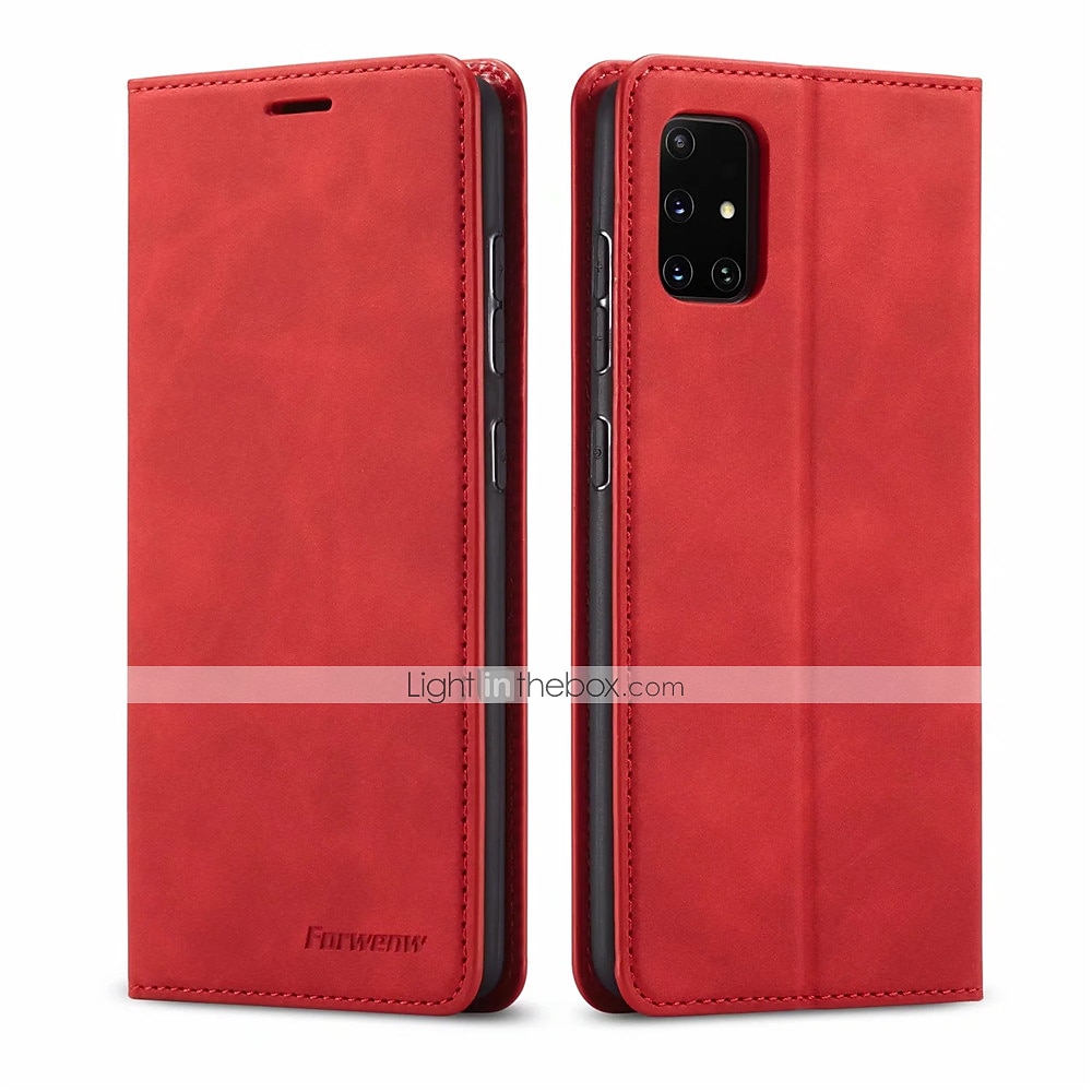 Obal na telefon pro Samsung Galaxy S24 S23 S22 S21 S20 Plus Ultra A54 A34 A14 A73 A53 A33 A72 A52 A42 S25 Ultra peněženkový obal magnetický flip stojánek nárazuvzdorný v jednotné barvě PU kůže 2025 - $18.99 –P3
