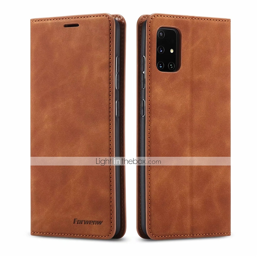 Obal na telefon pro Samsung Galaxy S24 S23 S22 S21 S20 Plus Ultra A54 A34 A14 A73 A53 A33 A72 A52 A42 S25 Ultra peněženkový obal magnetický flip stojánek nárazuvzdorný v jednotné barvě PU kůže 2025 - $18.99 –P4