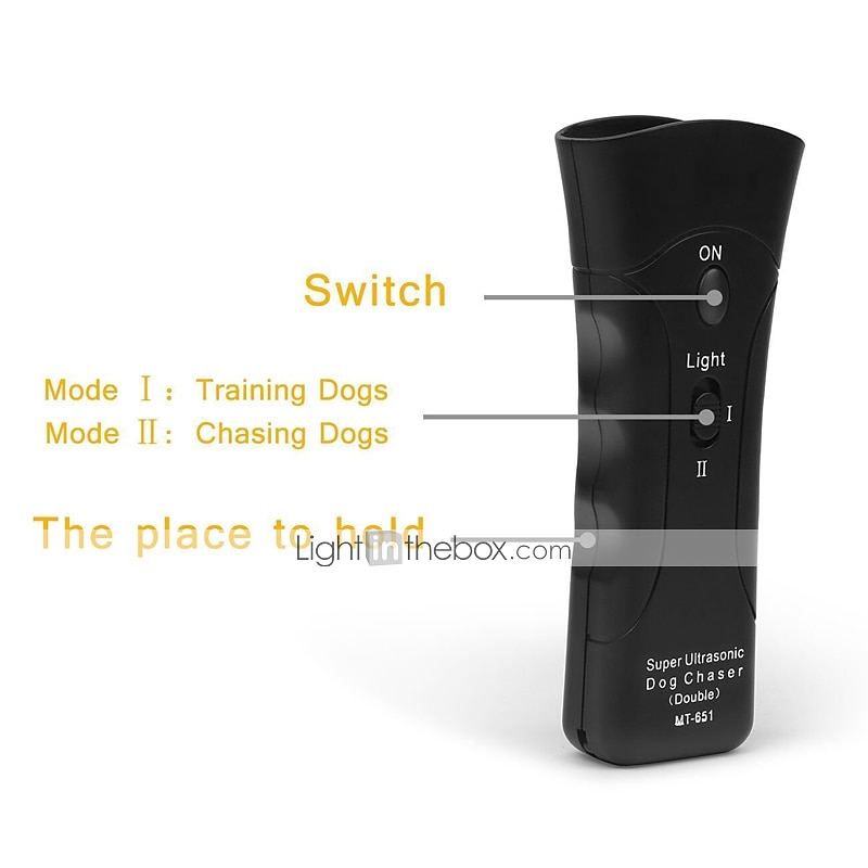 New Ultrasonic Dog Chaser Aggressive Attack Repeller Trainer LED Flashlight training Repeller Control Anti Bark Barking 2025 - $19.99 –P4