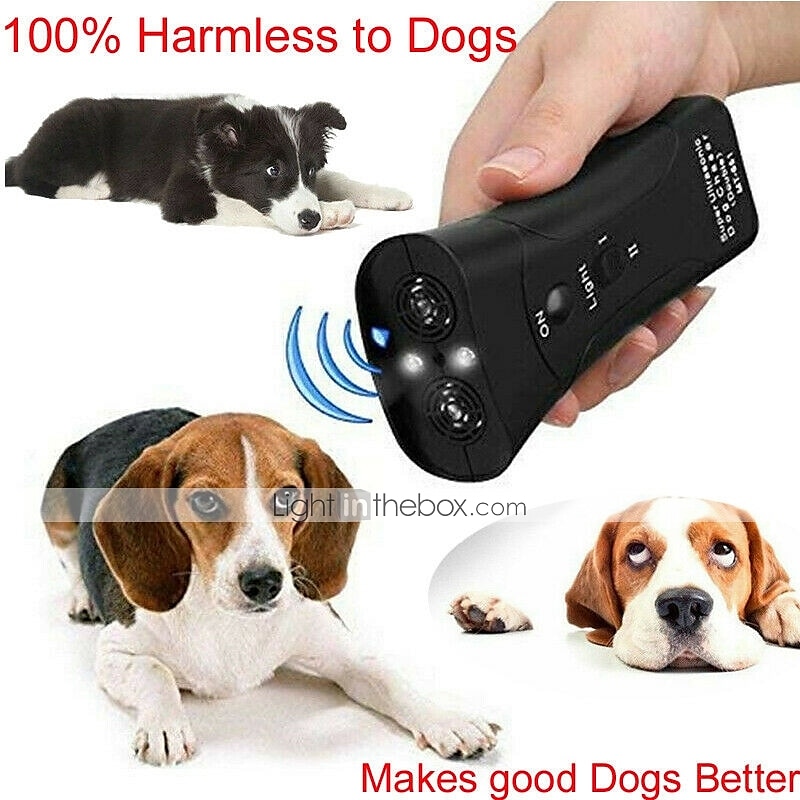New Ultrasonic Dog Chaser Aggressive Attack Repeller Trainer LED Flashlight training Repeller Control Anti Bark Barking 2025 - $19.99 –P9