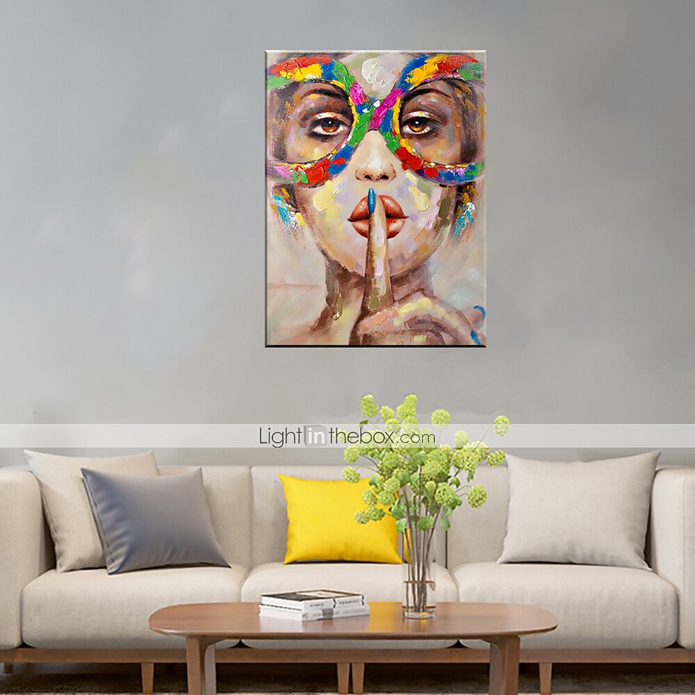 női arcpaletta portré kézzel festett pop art falfestmény vászon olajfestmény dekorativók otthoni szállodák gályájának keret nélkül hengerelve 2026 - $81.99 –P2