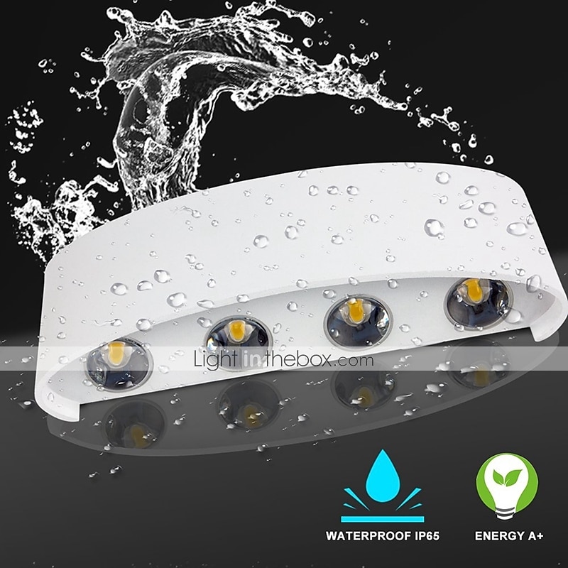 outdoor wandlampen 8w led aluminium wandlamp blaker indoor up down ip65 waterdicht wit zwart modern voor patio slaapkamer gangpad Pathway badkamer licht 2026 - $17.99 –P9