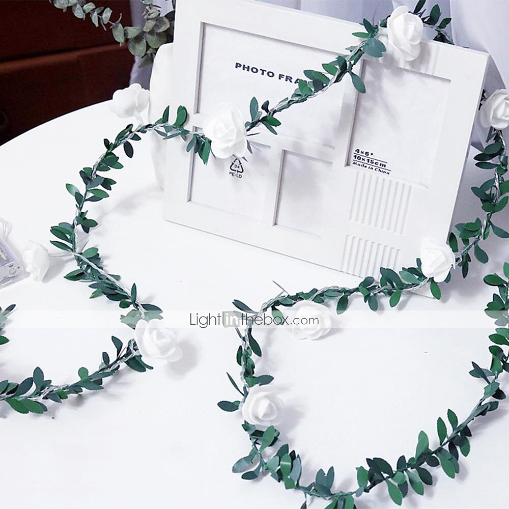 Elegant Wedding Reception Party 6M LED String Light Artificial Green Leaf Ivy Vine, Battery-Powered Decorative Lighting for Christmas, Home, Wedding, Valentine's Day & Garden Decor 2025 - $23.99 –P13