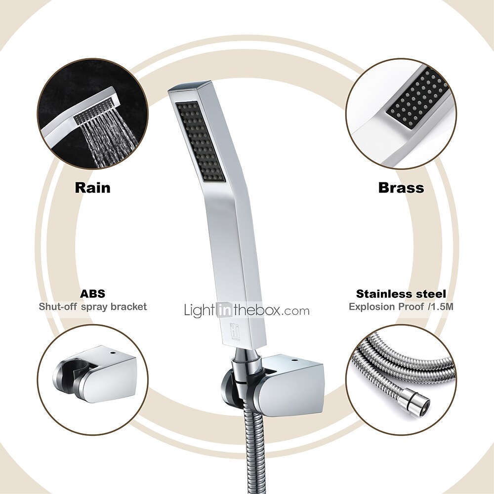 Contemporary Hand Shower Chrome / Brushed / Ti-PVD Feature - Shower, Shower Head / Stainless Steel / Brass / Yes 2025 - $24.99 –P3