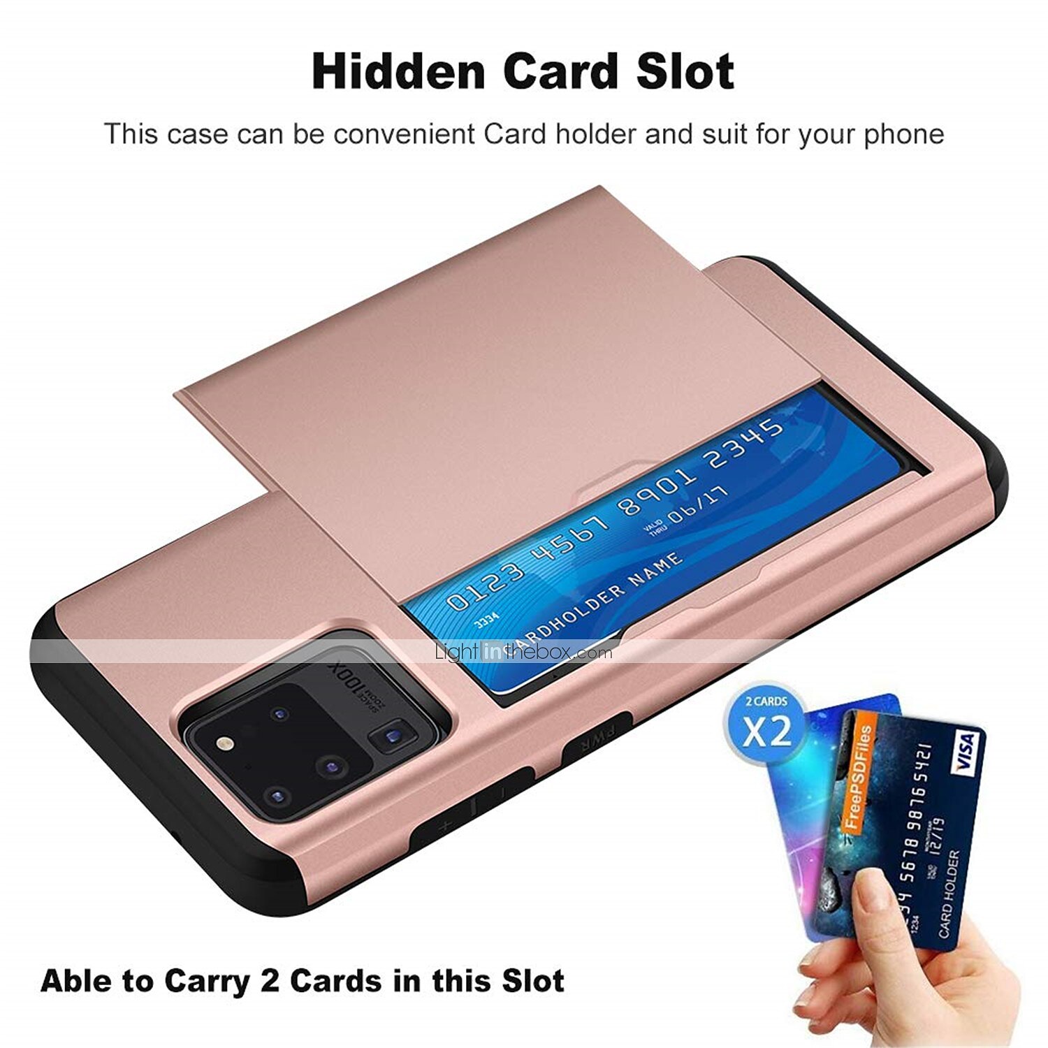 Phone Case For Samsung Galaxy S24 S23 S21 S20 Plus Ultra Note 20 10 S25 Ultra Back Cover Bumper Frame Four Corners Drop Resistance With Card Holder Armor TPU 2025 - $12.99 –P2