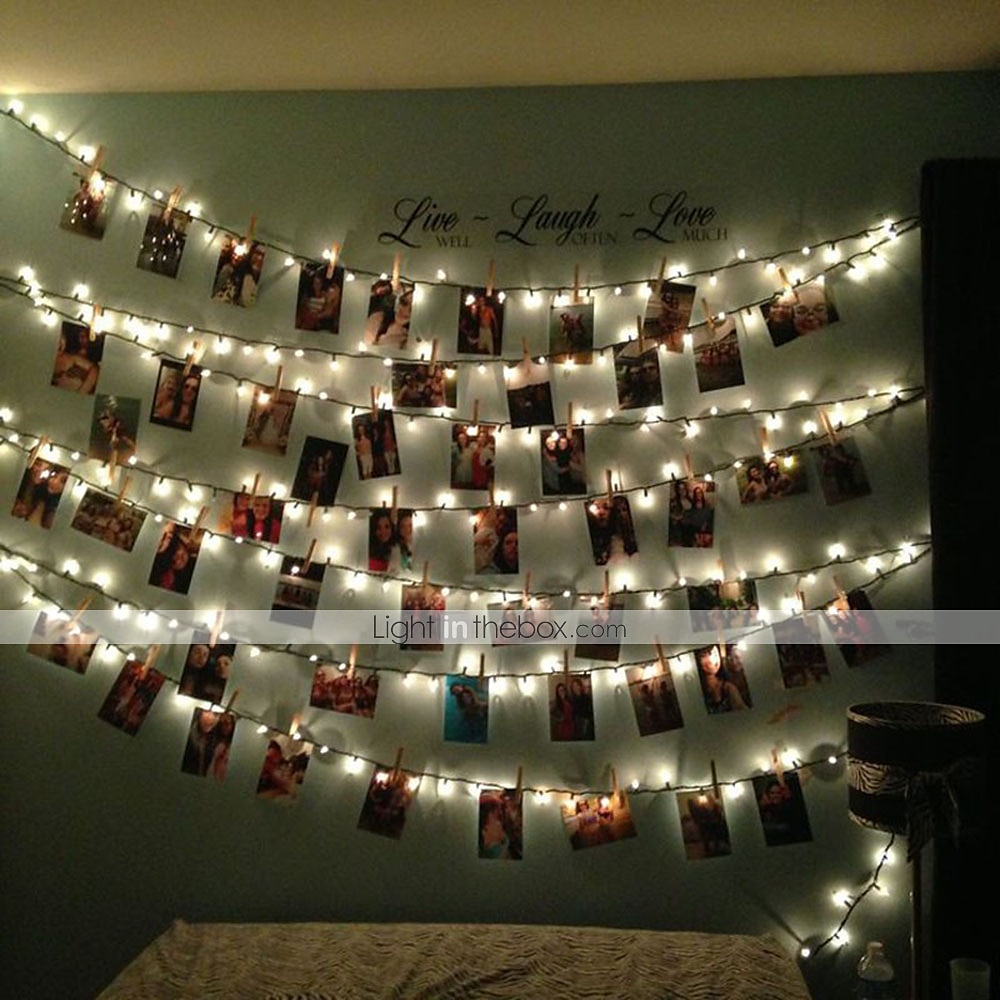 valokuvaleikevalo 50 värikäs led -yövalo koristelu asuntolan juhliin valoisa sali makuuhuoneen ilmapiiri kevyt juhla häät koristelu valokokoonpano 50 leikettä 1 sarja 2025 - $12.49 –P7