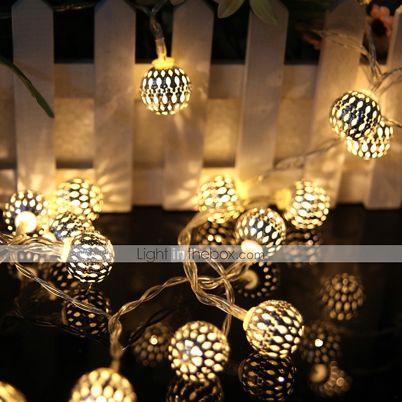 ramadan eid luci led marocchine luci della stringa della sfera 5m-40led fata ghirlanda rame patio stringa di luce globo fata lanterna di natale per la festa di nozze decorazione della casa usb o del 2025 a $24.99 –P5