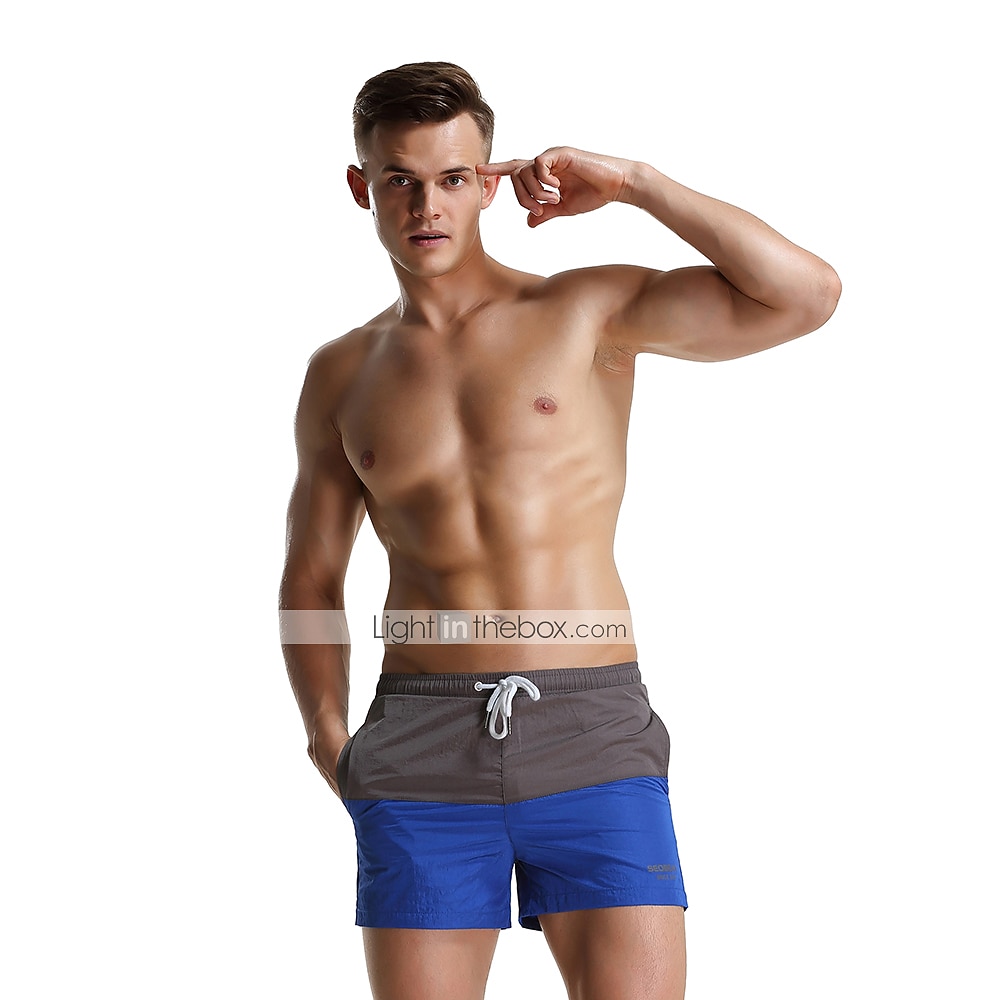 SEOBEAN® בגדי ריקוד גברים מכנסי שחייה מכנסי שורט בגדי ים ייבוש מהיר מכנסי גלישה בגד ים עם כיסים שרוך שחייה גלישה חוף ספורט מים טלאים אביב קיץ / מיקרו-אלסטי 2025 - $22.99 –P10
