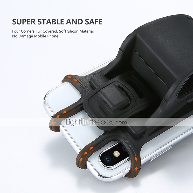 Silicone Bicycle Phone Holder Support For 4 - 6 inch Smartphone Holders Motorcycle Bike Handlebar Clip Stand GPS Mount Bracket4.7 2025 - $11.99 –P6