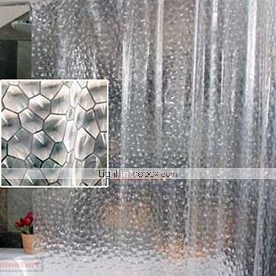 Liner de Toalha de Chuveiro EVA Transparente Toalha de Chuveiro Repelente de Água para Box de Banheiro Cubo D'água 72x72 Polegadas de 2025 por $18.49 –P7
