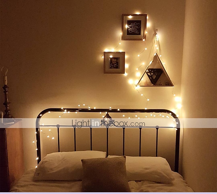 elegante festa di nozze ricevimento 10m 100led filo d'argento luci a led stringa - flessibile ghirlanda fata stringa bianco caldo per arredamento casa del 2025 a $12.99 –P7