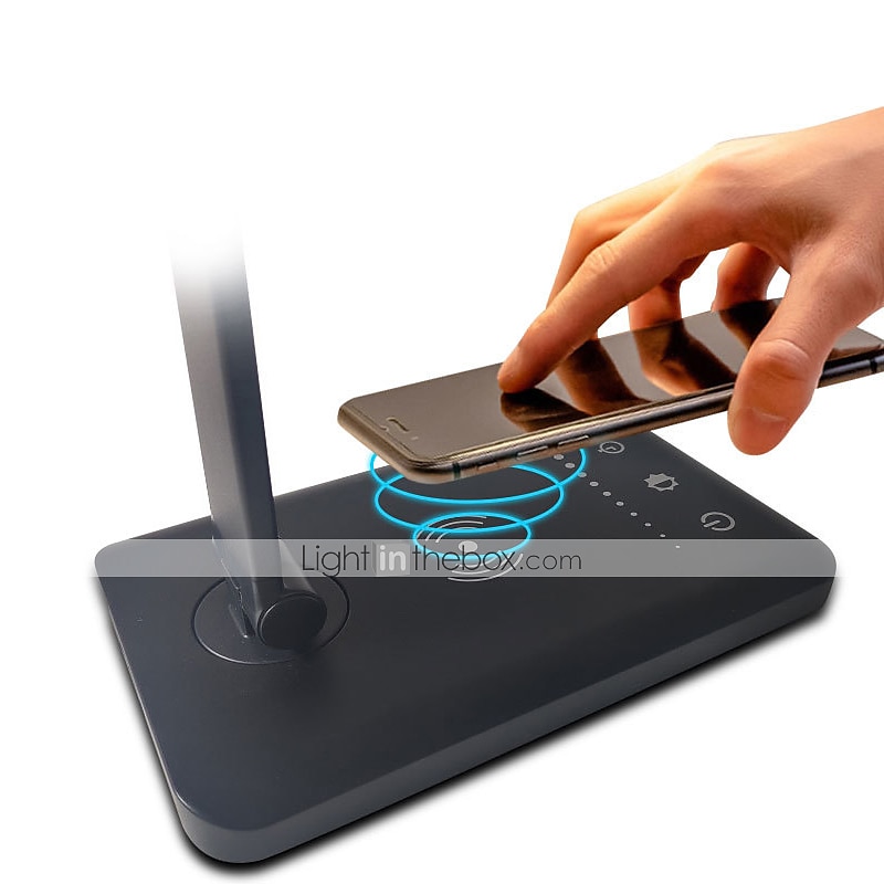 lampă de birou cu led usb protecție ochilor telefon mobil încărcător fără fir port de încărcare cameră de studiu birou dc 5v 5 oprire reglare luminozitate 2025 - $69.99 –P3