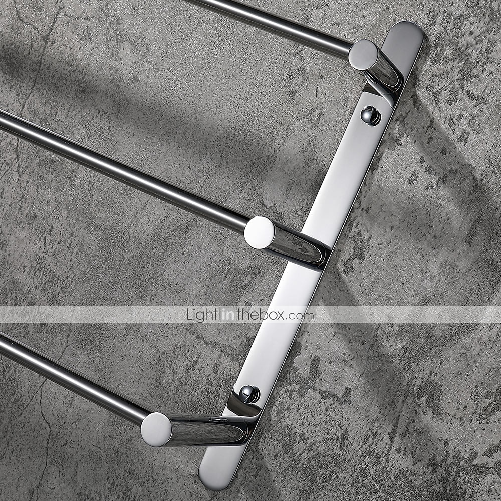 portasciugamani multistrato portasciugamani portasciugamani, mensola portasciugamani a 3 livelli in acciaio inossidabile per bagno portasciugamani da 30 cm ~ 70 cm (nero/cromo/oro spazzolato/nichel spazzolato) del 2025 a €48.86 –P9