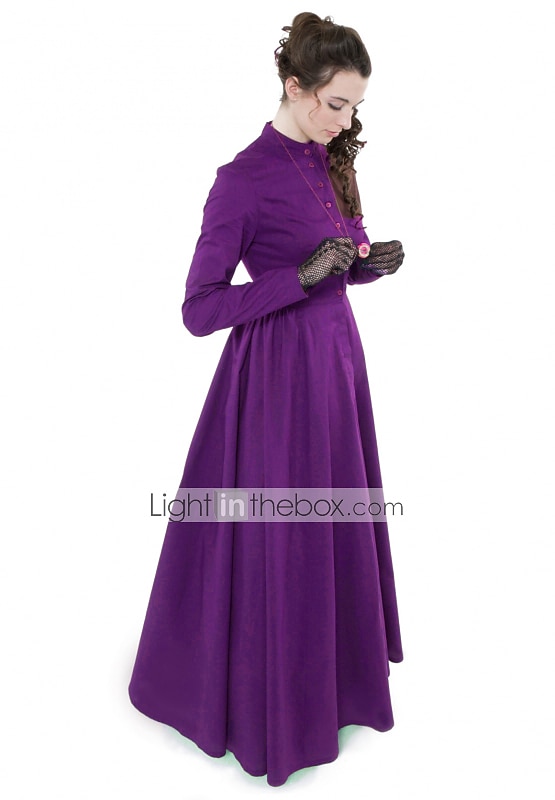 Abito Vittoriano Abito da Ballo 1910 Lunghezza al pavimento Lunghezza lunga Vestito Costume da festa Abito da Ballo Taglie Forti Duchessa Taglie Forti Tinta unica Abito da ballo Girocollo Senza Spalle del 2026 a $162.99 –P6