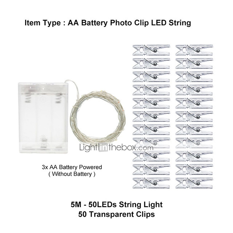 Photo Clip Light 50 Colorful LED Night Light Decoration for Dorm Party Light Hall Bedroom Atmosphere Light Party Wedding Decoration Light Configuration 50 Clips 1 Set 2026 - $14.49 –P1