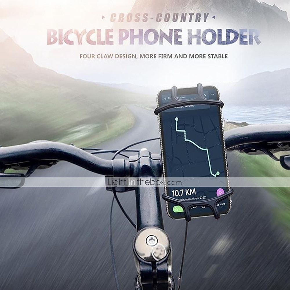 Silicone Bicycle Phone Holder Support For 4 - 6 inch Smartphone Holders Motorcycle Bike Handlebar Clip Stand GPS Mount Bracket4.7 2025 - $11.99 –P5